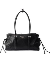 Prada - Buckled Strap Tote Bag - Lyst