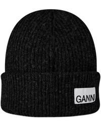 Ganni - Oversized Wool Hat - Lyst