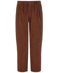 Canali - Cotton Corduroy Pants With Two Pleats - Lyst