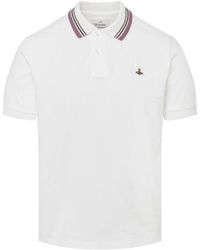 Vivienne Westwood - Logo Embroidered Short Sleeve Polo Shirt - Lyst