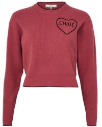 Chloé - Logo Sweater - Lyst