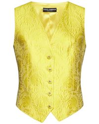 Dolce & Gabbana - Jacquard Cotton-Blend Waistcoat - Lyst