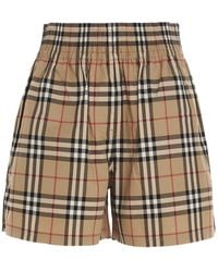 Burberry - Vintage Checked High-Waisted Shorts - Lyst
