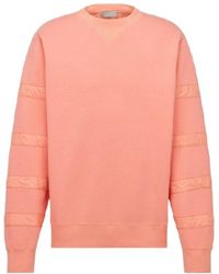 Dior - Homme Oblique Striped Crewneck Sweatshirt - Lyst