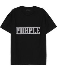 Purple Brand - Embellished T-Shirt - Lyst