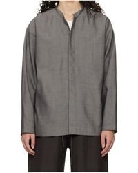 Studio Nicholson - Karst Mandarin Collar Shirt - Lyst