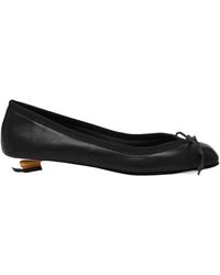 McQueen - Armadillo Bow-Detailed Ballet Flats - Lyst