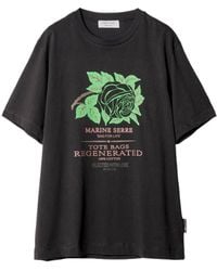 Marine Serre - Graphic-Print Organic Cotton T-Shirt - Lyst