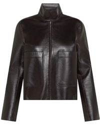 Seventy - Short Leather Jacket - Lyst