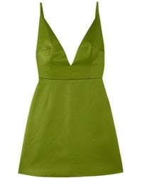 Emilia Wickstead - V-Neck Open-Back Mini Dress - Lyst