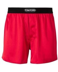 Tom Ford - Logo-Waistband Stretched Satin Boxers - Lyst