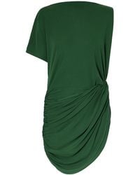 Alex Perry - One-Shoulder Asymmetric Gathered Jersey Mini Dress - Lyst