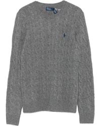 Polo Ralph Lauren - Crew Neck Sweater With Embroidered Logo - Lyst