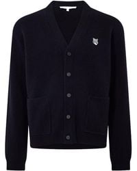 Maison Kitsuné - Vneck Knit Cardigan - Lyst