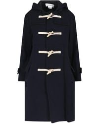Comme des Garçons - Hooded Coat Long Sleeves Button Detail Pockets - Lyst