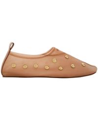 Chloé - Rita Stud-Embellished Mesh Ballet Flats - Lyst