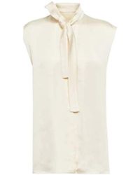 Jil Sander - Satin Sleeveless Blouse - Lyst