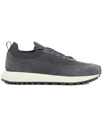 Emporio Armani - Lace-Up Low-Top Sneakers - Lyst
