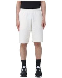 EA7 - Logo-Print Cotton Shorts - Lyst
