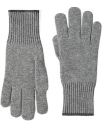 Brunello Cucinelli - Ribbed-Knit Cashmere Gloves - Lyst