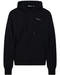 Off-White c/o Virgil Abloh - Logo Printed Drawstring Hoodie - Lyst