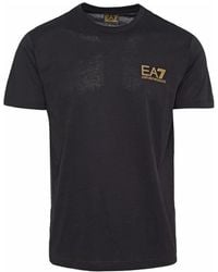 Emporio Armani - Logo-Print Cotton T-Shirt - Lyst