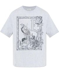 Etro - Graphic Printed Crewneck T-Shirt - Lyst