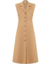 Veronica Beard - Button-Front Sleeveless Dress - Lyst