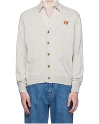 Maison Kitsuné - Maison Kitsuné Fox Head Regular Cardigan - Lyst