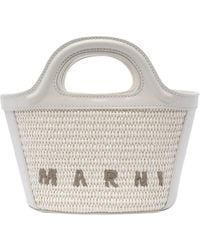 Marni - Tropicalia Logo Embroidered Micro Tote Bag - Lyst