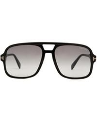 Tom Ford - Double-Beam Large-Square Frame Sunglasses - Lyst