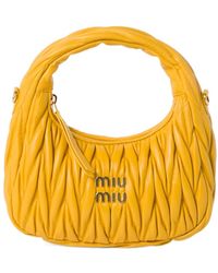 Miu Miu - Wander Matelassé Nappa Leather Hobo Bag - Lyst