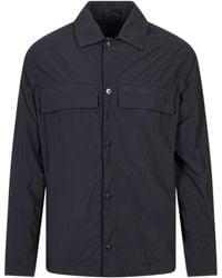 Stone Island - Logo-Patch Buttoned Jacket - Lyst