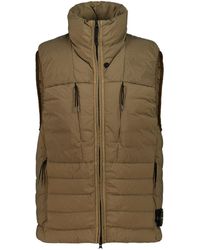 Stone Island - Quilted Badge Logo Vest - Lyst
