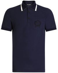 Dolce & Gabbana - Mc Piquet Crest Polo Shirt - Lyst