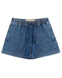Valentino - Drawstring Denim Shorts - Lyst