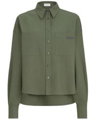 Brunello Cucinelli - Tropical Luxury Wool Shirt With Shiny Tab - Lyst