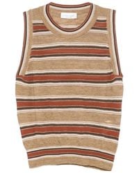 Roberto Collina - Striped Knitted Tank Top - Lyst
