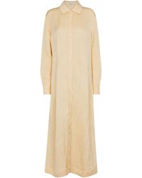 Co. - Linen-Blend Maxi Shirt Dress - Lyst