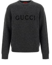 Gucci - Gg Intarsia Knit Jumper - Lyst