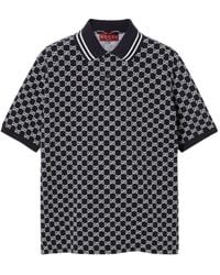 Gucci - Gg Jacquard Cotton Piquet Polo Shirt - Lyst