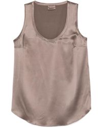 Brunello Cucinelli - Scoop-Neck Sleeveless Tank Top - Lyst