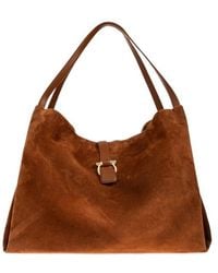 Ferragamo - Ferragamo Top Handle Shopper Bag - Lyst