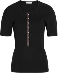 Lemaire - Ribbed Cotton-Blend Top - Lyst