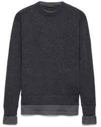 Prada - Long-Sleeved Crewneck Jumper - Lyst