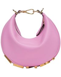 Fendi - Logo Plaque Mini Hobo Bag - Lyst