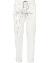 Rick Owens - X Champion Logo-Embroidered Drawstring Track Pants - Lyst