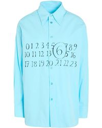 MM6 by Maison Margiela - Solid Color Printed Shirt - Lyst