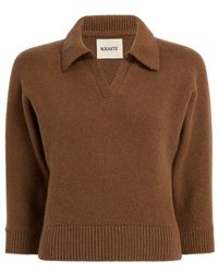 KHAITE - Herve V-Neck Polo Jumper - Lyst