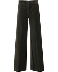 Aspesi - Velvet Wide-Leg Pants - Lyst